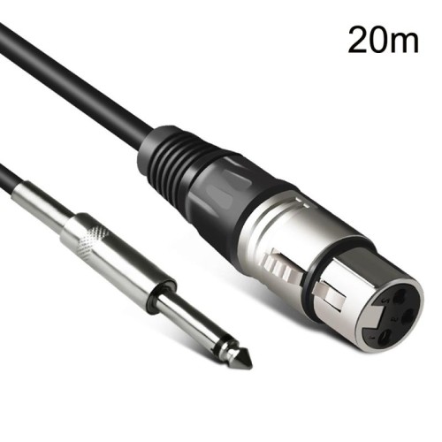 Cavo audio da 6,35 mm Caron femmina a XLR bilanciato a 2 pin Cavo audio Mixer Line, dimensioni: 20 m