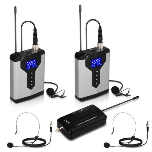 Q6 1 Trascina 2 Cuffie lavalier wireless Microfono per registrazione computer USB Live Phone SLR Microfono lavalier