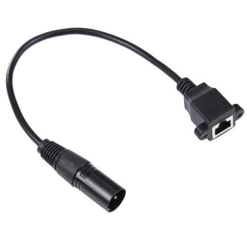 Cavo di prolunga per rete LAN Ethernet da 3 pin XLR maschio a RJ45 femmina, lunghezza cavo: 30 cm (nero)