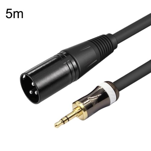 Cavo audio per microfono con scheda audio maschio da 3,5 mm a Caron, lunghezza: 5 m