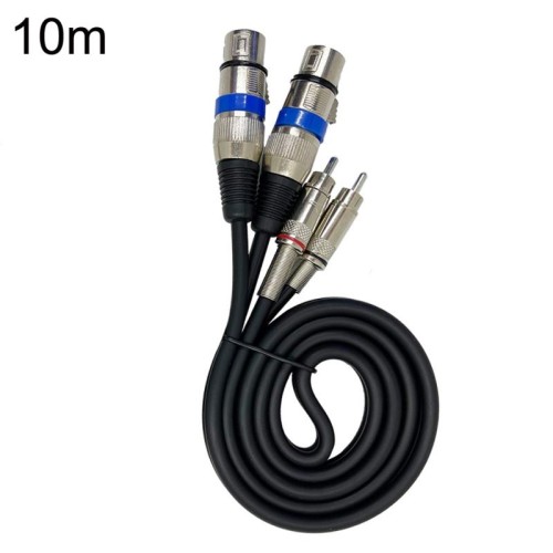 2RCA maschio 2XLR Caron femmina altoparlante cavo di bilanciamento audio, lunghezza: 10 m