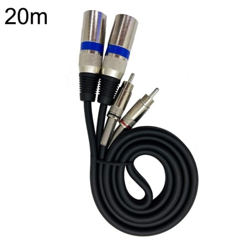 2RCA maschio 2XLR Caron maschio altoparlante cavo di bilanciamento audio, lunghezza: 20 m
