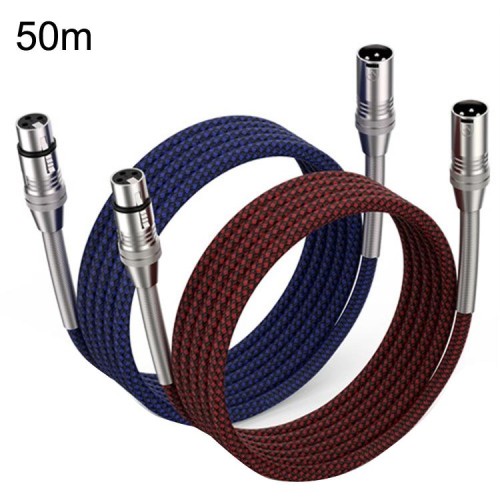 2 pz LHD010 Caron maschio a femmina XLR doppia scheda cavo audio cavo 50 m (rosso + blu)