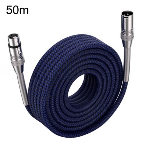 LHD010 Caron maschio a femmina XLR cavo per microfono a doppia scheda cavo audio 50 m (blu)