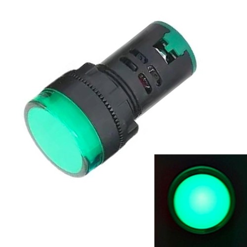 12V AD16-22D / S 22mm LED Indicatore luminoso lampada (verde)