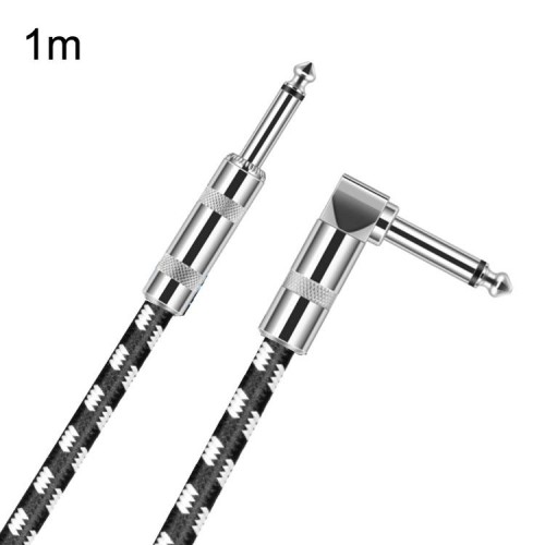 1 m 1 testa dritta + 1 testa a gomito cavo per chitarra da 6,35 mm nucleo in rame privo di ossigeno TS grande cavo a due conduttori