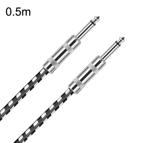 Cavo per chitarra da 0,5 m 2 a testa dritta da 6,35 mm con nucleo in rame privo di ossigeno TS grande cavo a due conduttori