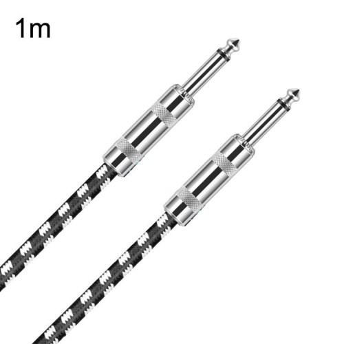 1 m 2 cavo per chitarra a testa dritta da 6,35 mm con nucleo in rame privo di ossigeno TS grande cavo a due conduttori