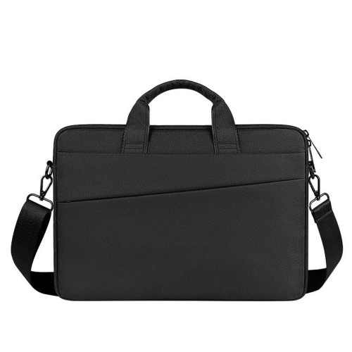 Per 14,1 pollici ST01S borsa a tracolla diagonale impermeabile per laptop Oxford (nera)