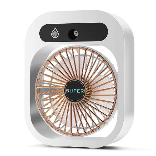 USB Ricarica Umidificazione Ventilatore Condizionatore d'Aria Nano Spray Ventola di Raffreddamento Portatile da Tavolo(Verde)