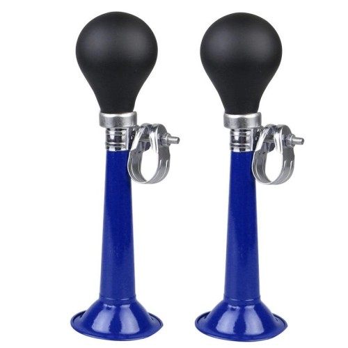 2pcs 7 pollici Placcatura in metallo Bicicletta Tromba d'aria Accessori per biciclette, Colore: Blu.