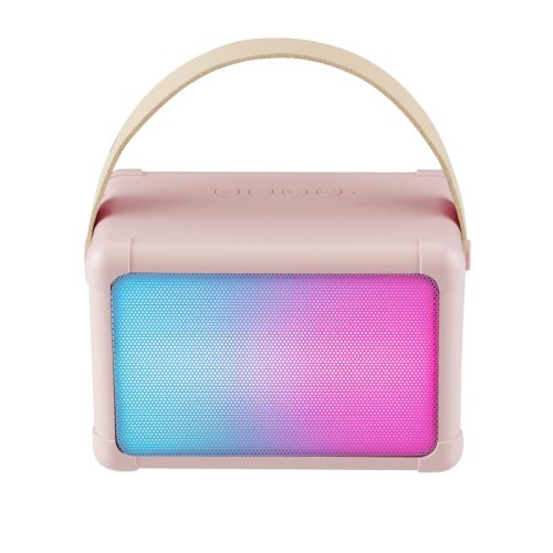 Altoparlante Bluetooth portatile con effetto di illuminazione RGB Mini audio karaoke per la casa, Stile: altoparlante (Beige)