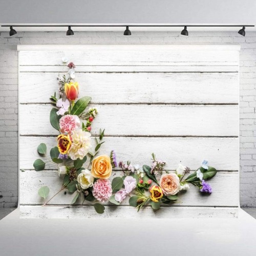 1,25x0,8 m Venature del legno Ramo di fiori Puntelli Simulazione 3D Fotografia Panno di sfondo, Stile: C-3364