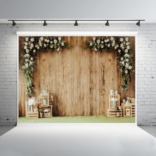 1,25x0,8 m Venature del legno Ramo di fiori Puntelli Simulazione 3D Fotografia Panno di sfondo, Stile: C-1596