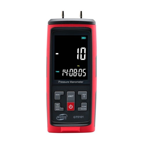 Misuratore di pressione differenziale con display LCD BENETECH GT5101, specifica: 10KPa