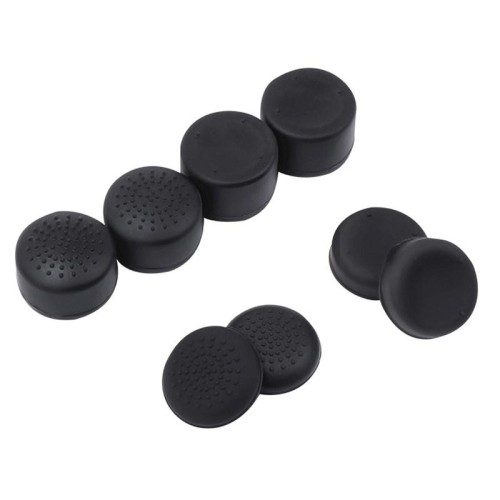 8 pezzi/set per PS5/PS4 Silicone Joystick Cap Booster Cap Gamepad Rocker Custodia protettiva (Nero)