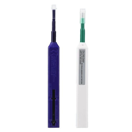2 pz/set Penna per Pulizia in Fibra Ottica Endface Cleaner Strumento di Pulizia in Fibra Ottica per 1.25mm LC/Mu e 2.5mm SC/ST/FC(SC+LC)