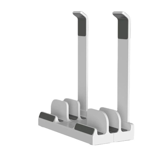 Base di raffreddamento per rialzo del desktop con supporto verticale per laptop a doppio scopo (bianco)