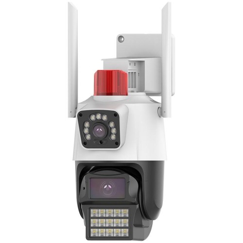 La doppia fotocamera WiFi QX87 da 4 MP supporta l'interfono vocale bidirezionale e il rilevamento di umanoidi (spina AU)