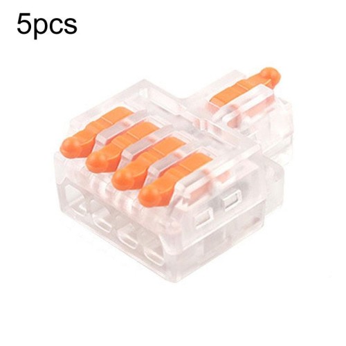 D1-4T Morsettiera a connessione rapida con splitter per collegamento mini cavo a spinta (blu)