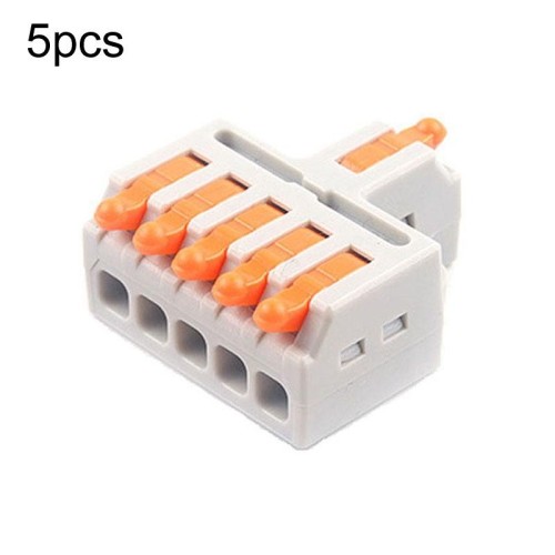 D1-5 Tipo a spinta Mini splitter per collegamento a filo Morsettiera a connessione rapida (blu)
