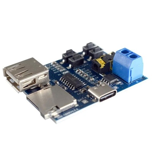 Scheda di decodifica MP3 senza perdita Scheda di decodifica TF Scheda USB Flash Drive Modulo lettore di decodifica MP3 con amplificatore, interfaccia: tipo C