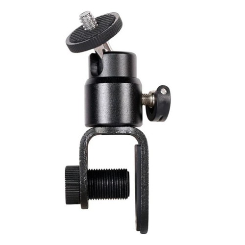C038 Per conferenze trasmesse in diretta Supporto per luce di riempimento con clip per monitor portatile in lega di alluminio da 1/4 di vite