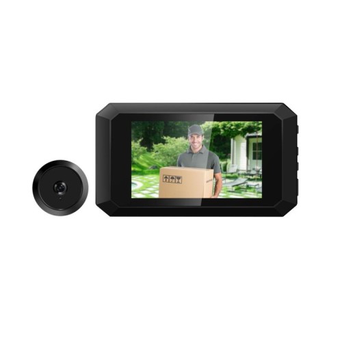 C23 Visualizzatore nascosto per porta digitale intelligente da 3,97 pollici 1080p grandangolare con visione notturna (grigio)