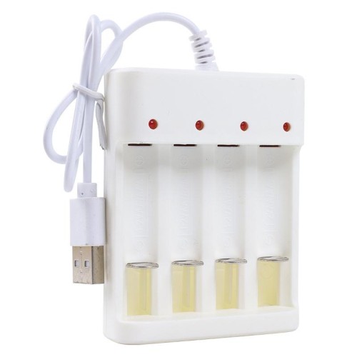 Caricabatteria USB veloce a 4 slot Batteria ricaricabile AA/AAA Scatola di ricarica universale a quattro slot, modello: con cavo