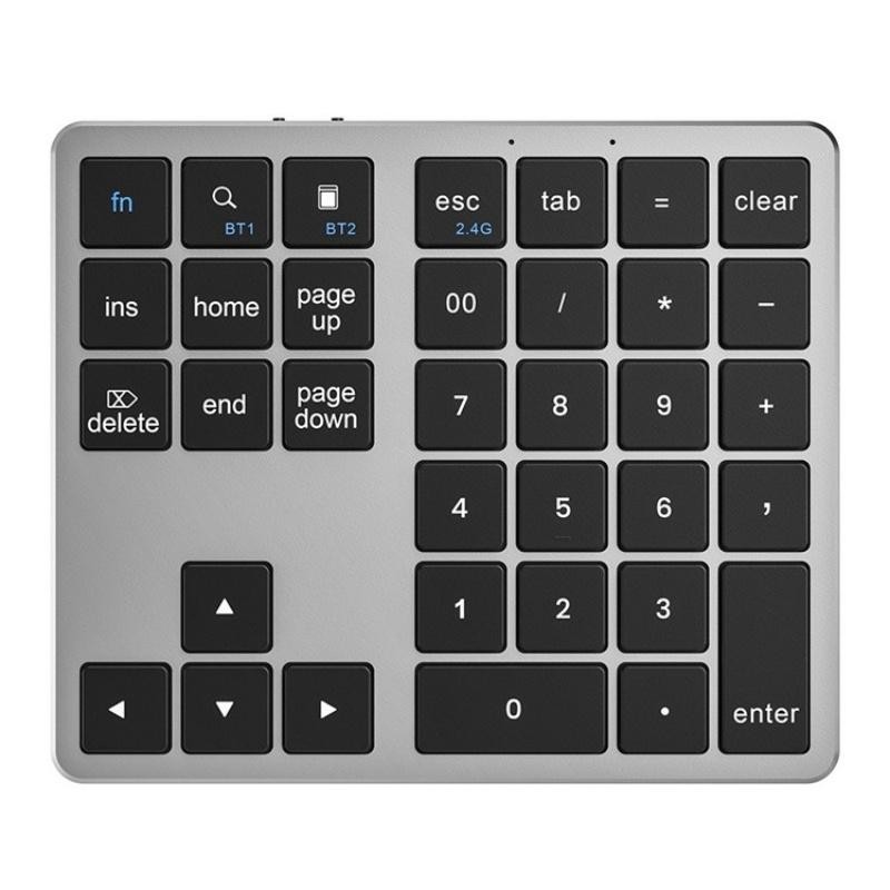 K-35 Tastiera per computer portatile Accessori per tablet a 35 tasti Tastierino Bluetooth (Argento)