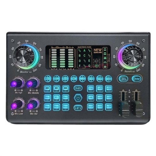 Mixer audio mobile per scheda audio karaoke con registrazione in streaming live C100