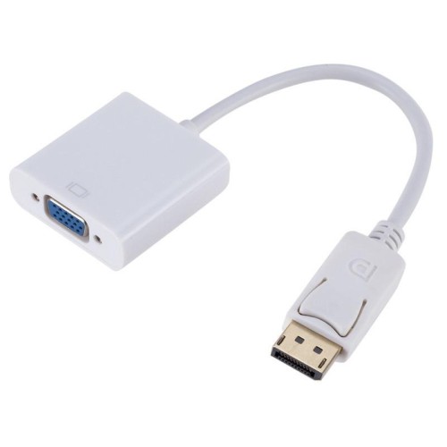 Adattatore da DP a VGA Cavo adattatore quadrato, lunghezza cavo: 15 cm (bianco)