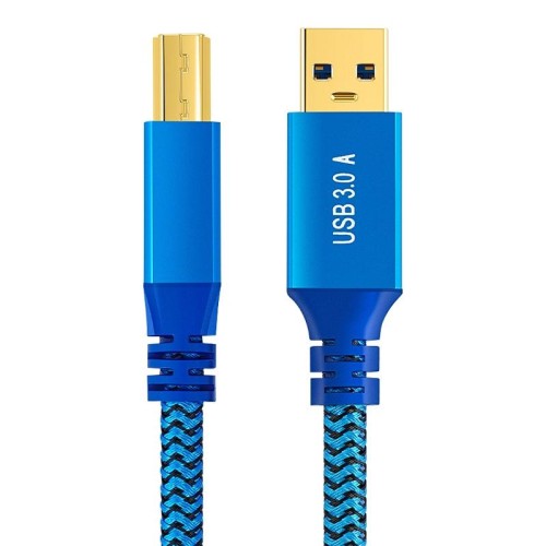 Cavo connettore USB 3.0 da A maschio a B maschio per stampante/disco rigido, lunghezza: 1 m (blu)