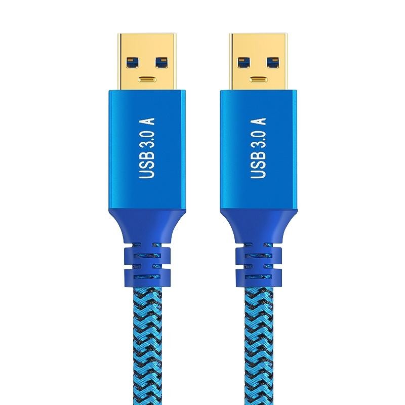 Cavo connettore USB 3.0 maschio-maschio per stampante/disco rigido, lunghezza: 0,6 m (blu)