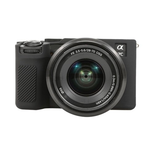 Per Sony ILCE-7CM2 / A7C II / A7CR Custodia protettiva in silicone morbido lucido (Bianco)