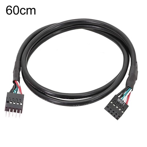 Cavo di prolunga USB 2.0 da 9 pin per scheda madre da 60 cm Cavo a doppia schermatura 26 AWG