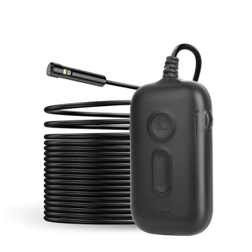 Endoscopio industriale HD con cavo rigido connesso WiFi con doppia fotocamera Y15 da 7,9 mm, lunghezza: 10 m (nero)