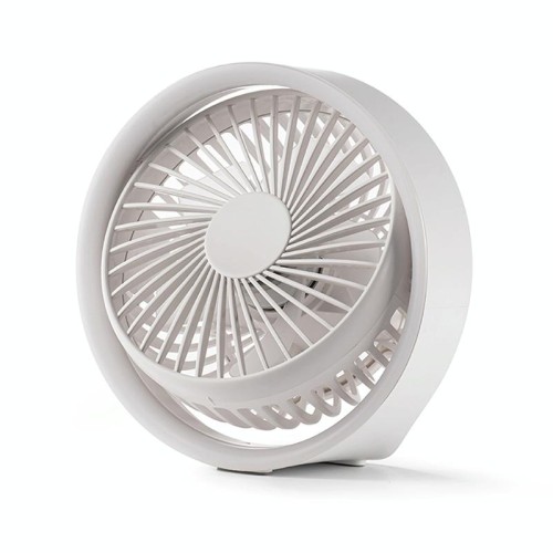N601 Ventilatore da tavolo girevole a 180 gradi di tipo C con luce ambientale a LED (bianco)
