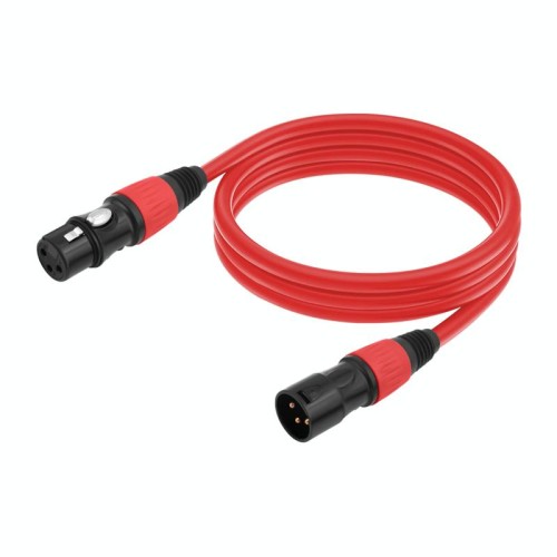 Cavo audio JC1015 XLR 3 pin maschio-femmina, lunghezza: 1 m (rosso)