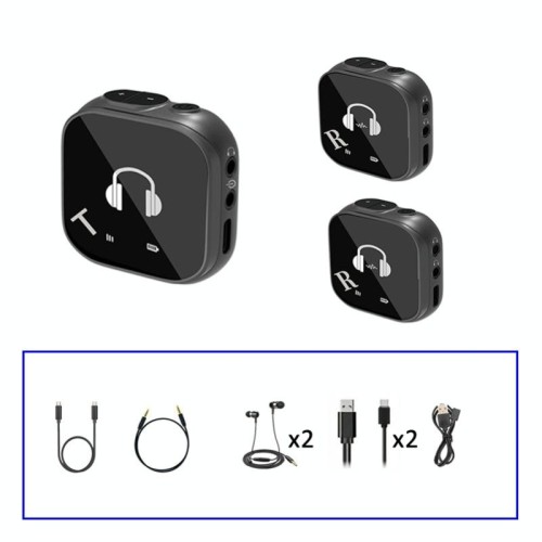 Sistema di monitoraggio wireless in-ear da 5,8 G, trasmettitore e ricevitore per monitoraggio a due auricolari, specifiche: da uno a due
