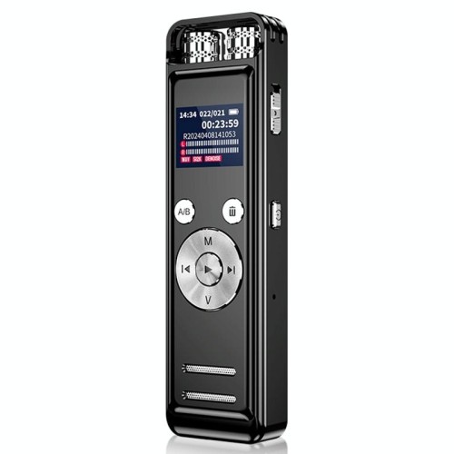 ZD43B Omnidirezionale Doppio Microfono Smart Noise Reduction Registratore Vocale, Memoria: 32 GB (Nero)