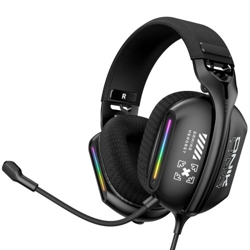 ONIKUMA X12 USB / 3.5mm Cuffie da gioco cablate RGB con microfono, lunghezza cavo: 2.2m (nero)
