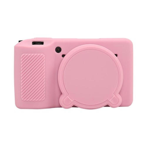 Custodia protettiva in morbido silicone per fotocamera Ricoh GR III (rosa nebbia)