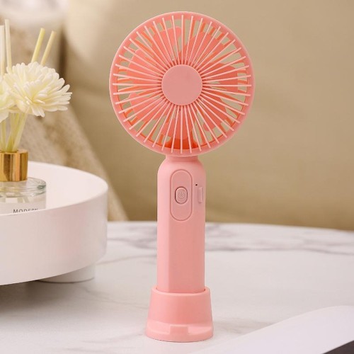 Mini ventilatore portatile M9 Ventilatore da tavolo per ricarica USB da esterno 800 mAh (rosa)