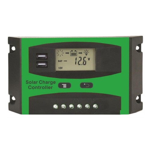Regolatore di carica e scarica solare 10A 12V/24V Doppia porta USB Regolatore di carica del pannello delle celle solari LCD