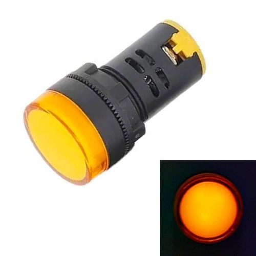12V AD16-22D / S 22mm LED Indicatore luminoso di segnalazione (giallo)