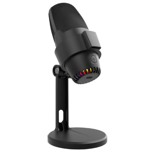 Microfono USB ME9 Microfono da tavolo ENC con riduzione del rumore e luce RGB (nero)