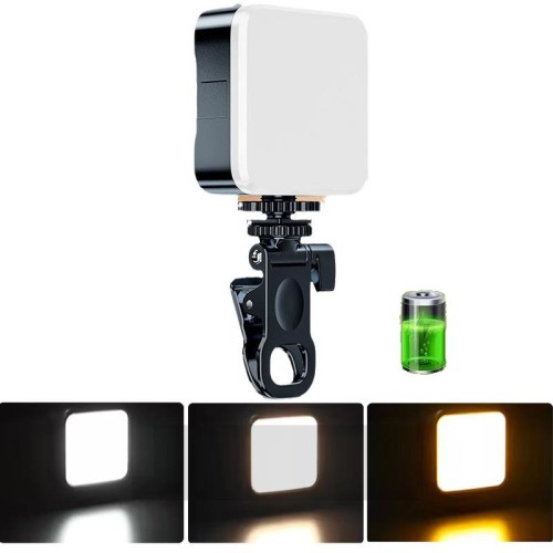 Clip Fill Light con lampada per fotografia con telecamera per videoconferenza PTZ per telefono cellulare, specifiche: luce ricaricabile a 3 colori