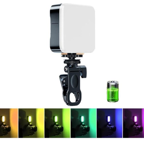 Clip Fill Light con lampada per fotografia con telecamera per videoconferenza PTZ per cellulare, specifiche: luce RGB ricaricabile