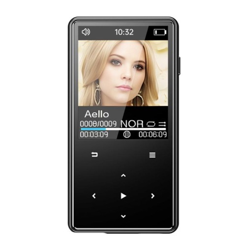 Lettore musicale Bluetooth MP3/MP4 Walkman portatile, memoria: 16 GB (nero)